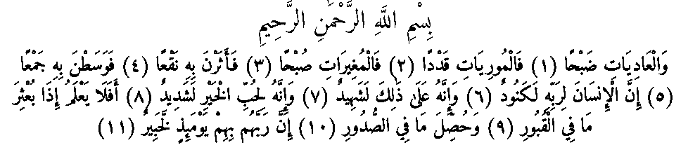 Texte arabe — Quelques sourates et leurs bienfaits