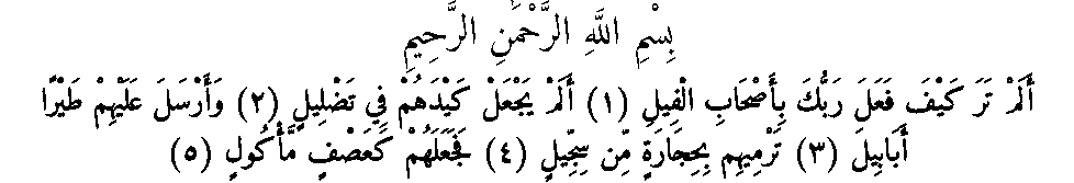 Texte arabe — Quelques sourates et leurs bienfaits