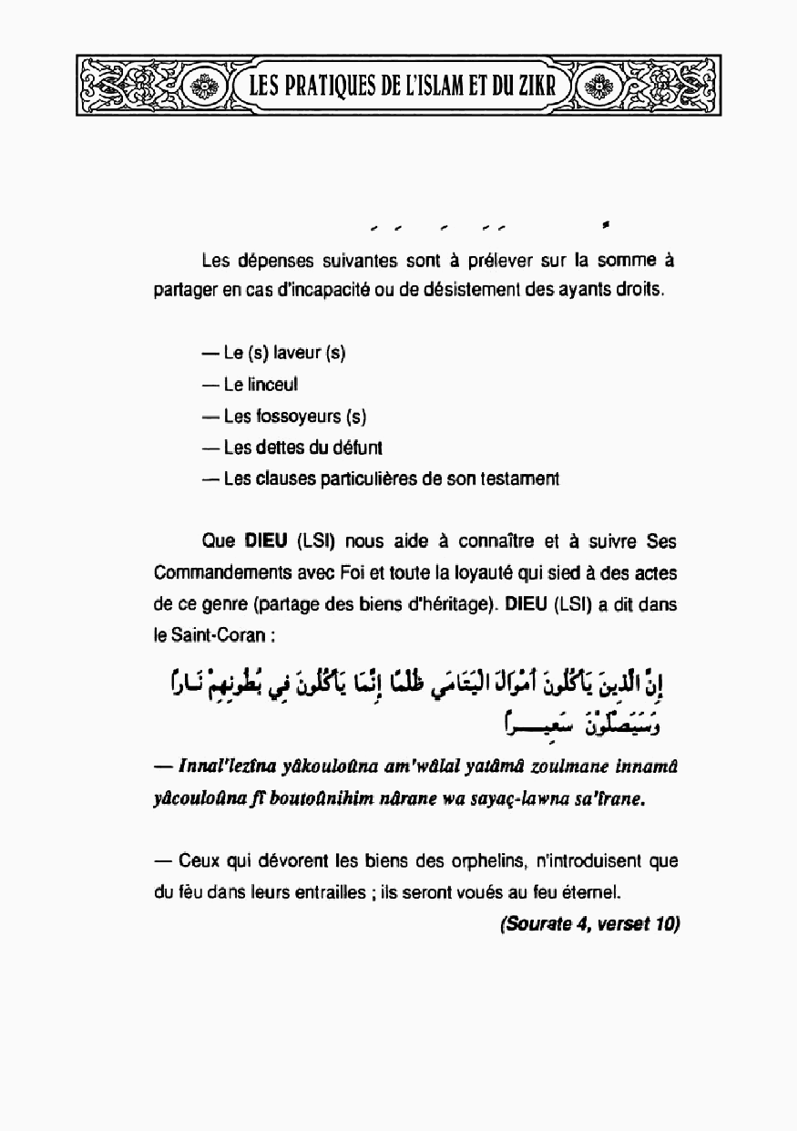 Page du livre — Les Pratiques de l'ISLAM et du ZIKR