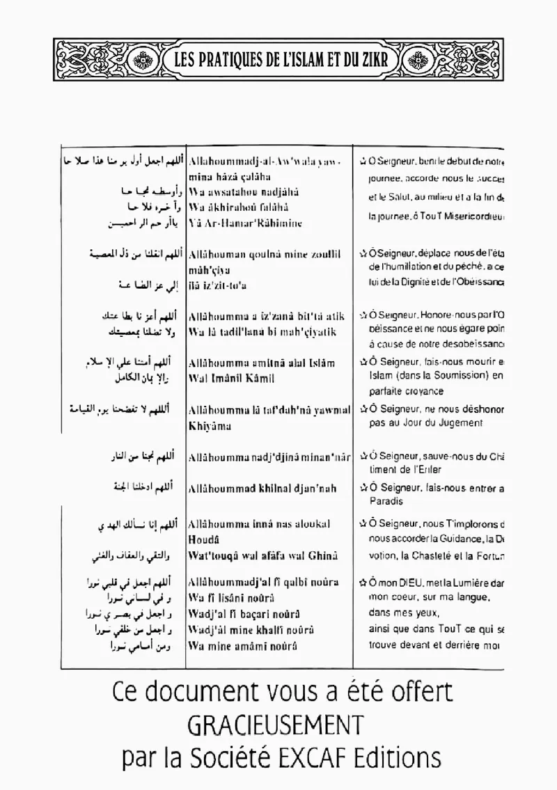 Page 48 du chapitre Le ZIKR