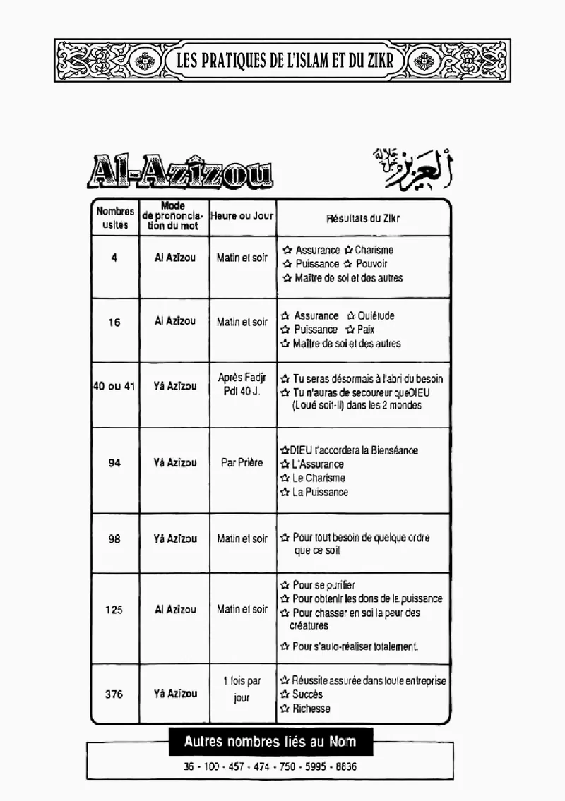 Page 43 du livre — Al-Azîzou