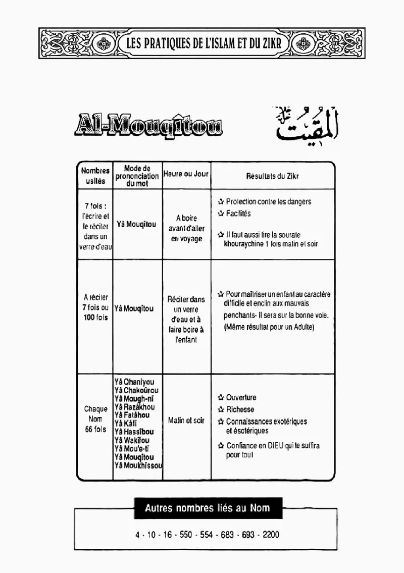Page 154 du livre — Al-Mouqîtou