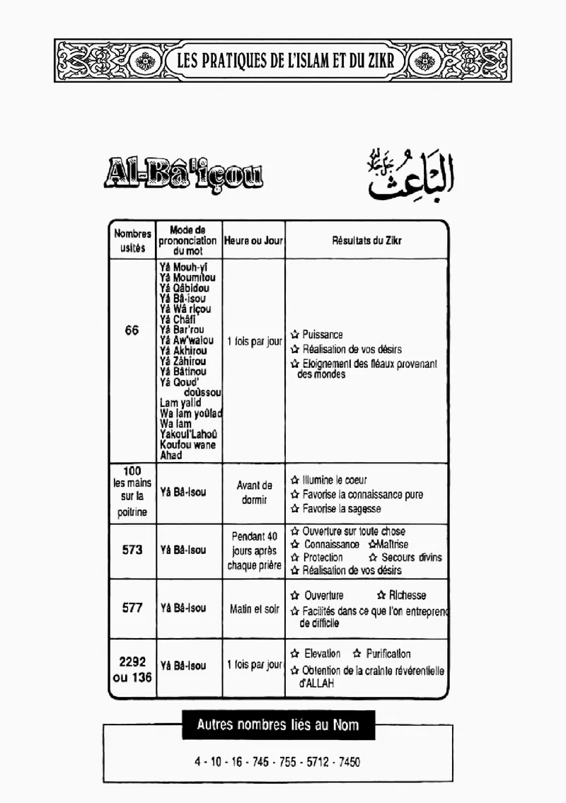 Page 191 du livre — Al-Bâ'içou