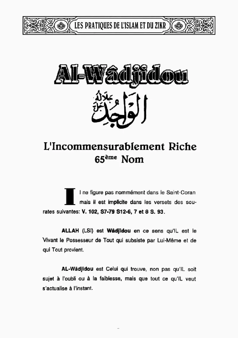 Page 244 du livre — Al-Wâdjidou