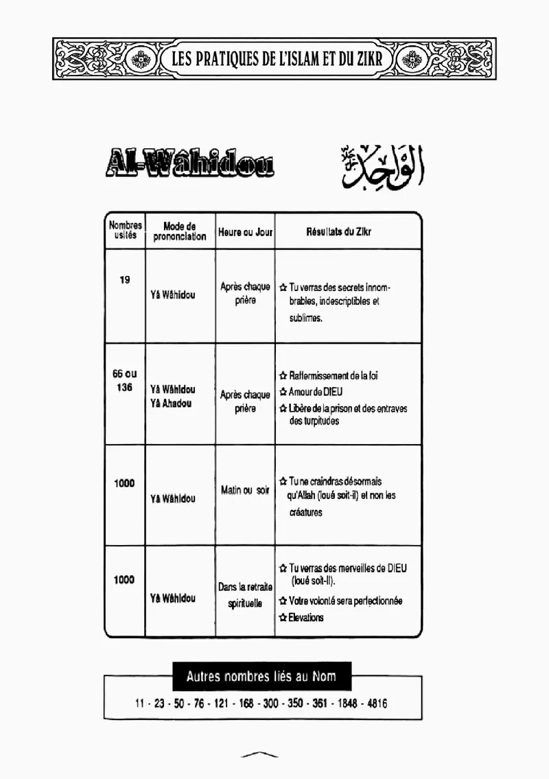 Page 253 du livre — Al-Wâhidou