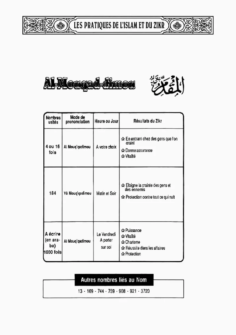 Page 267 du livre — Al-Mou-âkhîrou